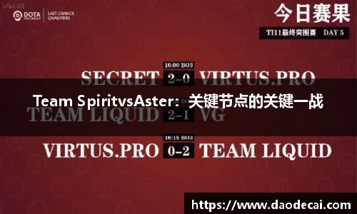 Team SpiritvsAster：关键节点的关键一战